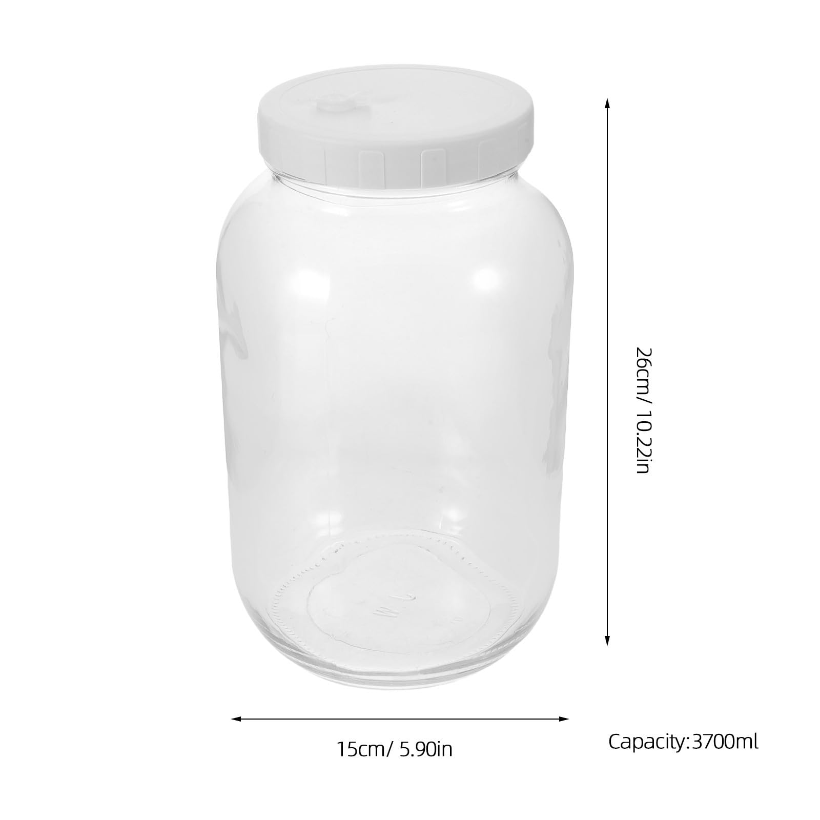 Grande Vaso per Fermentazione da 1 Gallone in Vetro con Chiusura Ermetica