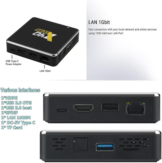 Ugoos X4Q Extra TV Box Android 11.0 S905X4-J 4GB RAM 128GB ROM 2.4G/ 5G Dual WiFi 1000M BT5.1 USB 3.0 Supports AV1 VP9 H.265 4K HDR