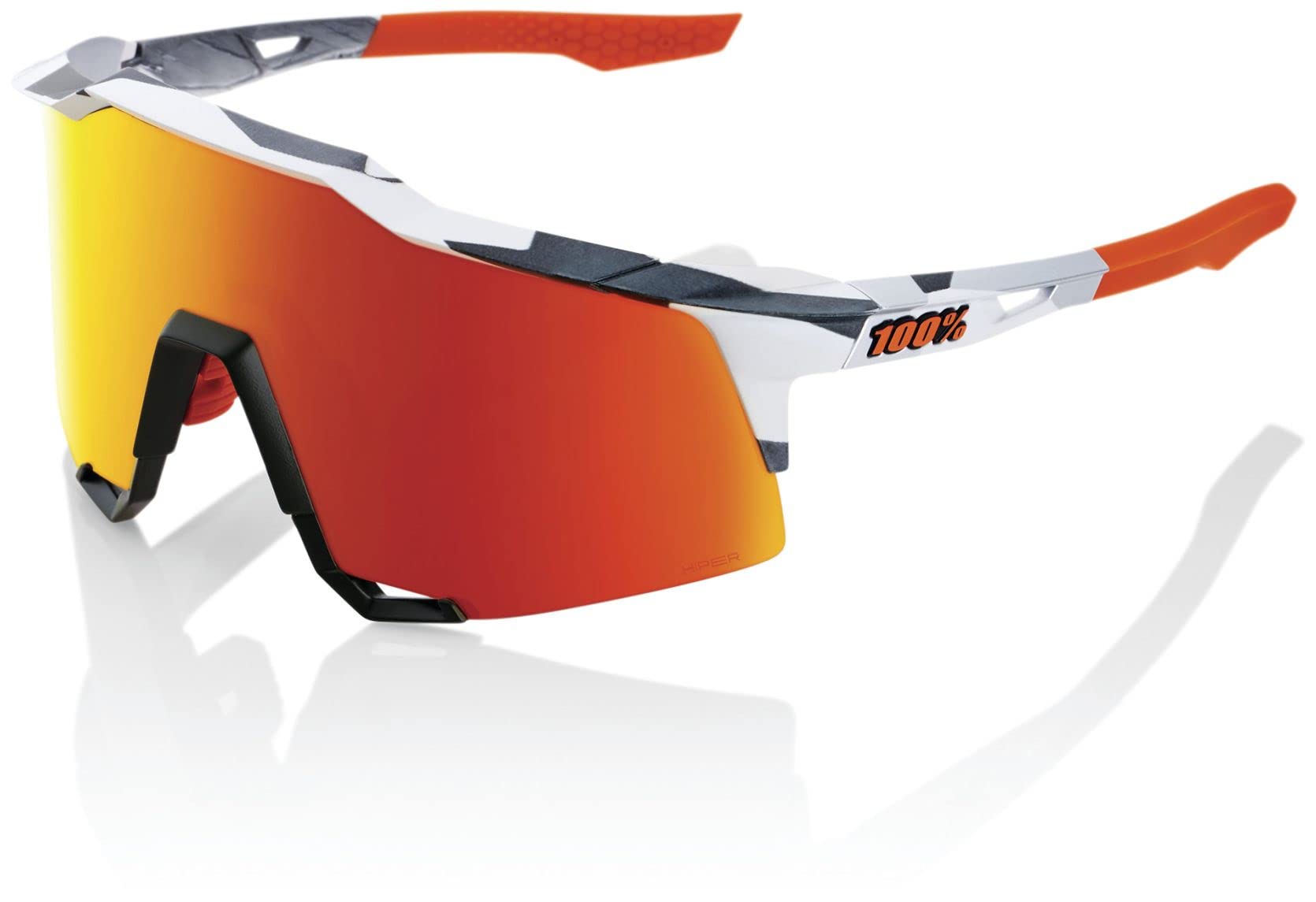 100%GAFAS SPEEDCRAFT - Soft Tact Grey Camo - HiPER Red Multilayer Mirror Lens