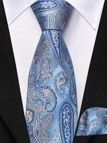 Image of Hi-Tie Boys Tie Pre-Tied Pocket Square Set Adjustable Kids Neckties Age 7-11 Years School UniForm Graduation