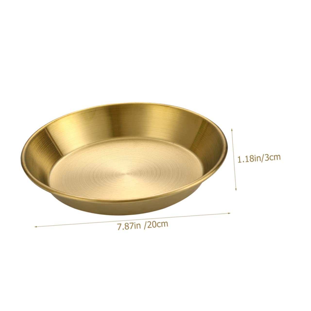 HAKIDZEL Stainless Steel Round Serving Plate Seafood Dish for Bbq Picnic Parties and Camping Versatile Food Dish for Snacks Fruits and Vegetables