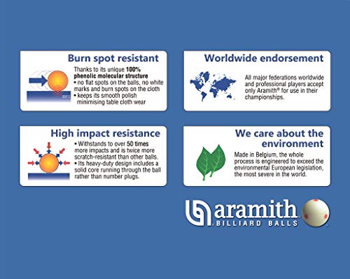 Super Aramith Pro-Cup Pool Cue Ball 2 1/4" 6 Red Dots W/O Blister Package Made In Belgium #TOP3