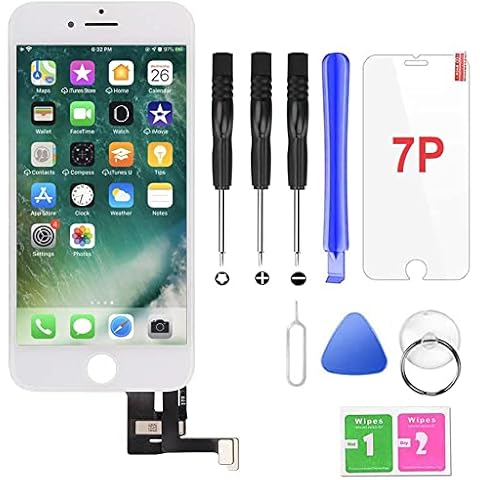 EXW for iPhone 7 Plus Screen Replacement, Touch Screen LCD Display and Digitizer Assembly with Repair Tools for iPhone 7 Plus White Cover