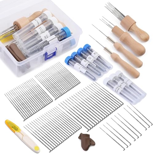 Namner Filznadeln zum Trockenfilzen, Filzen Starterset, 104 Filznadeln, Filzen Starterset Trockenfilzen, Wollfilzen, Basteln