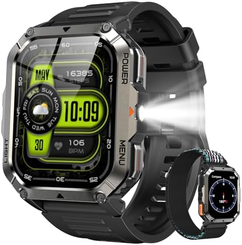 Smartwatch Militar 2.01" - Resistência IP68, Bateria 900mAh (20+ ...
