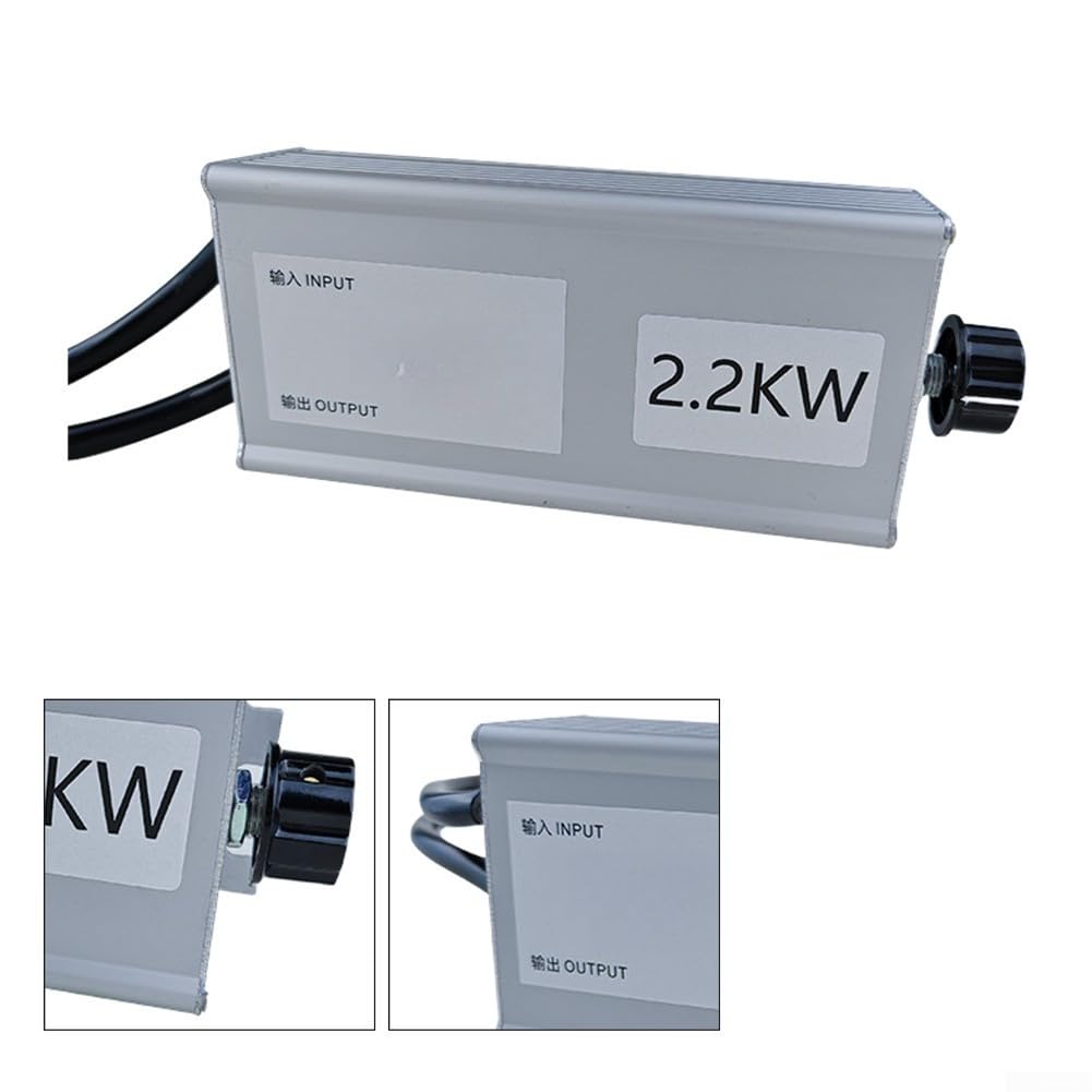 380V Drehzahlregler 2.2KW Stufenlos für Ventilator Aluminium Gehäuse Motorsteuerung 380V 4.0KW Drehzahlregler 380V für Axialventilator Industrie Motorregler 380V 2.2KW Manuelle Knopfjustierung (4kw)