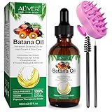 Batana öl für Haare 60 ml mit Kopfhaut Massagebürste, 100% Reines Natürliches Batana-Haaröl, Fördert das Haarwachstum, Repariert Geschädigtes Haar, Nährt die Kopfhaut, Reduziert den Haarausfall