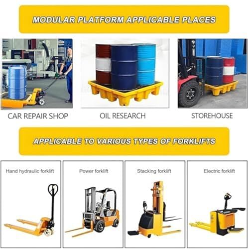 Plateforme de rétention robuste contre fuites de fûts en usine