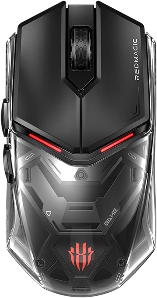 REDMAGIC Bluetooth Gaming Mouse,Tri-Mode Mouse Gaming with 26000 DPI,PC Gaming Mice with RGB Backlit Programmable Ergonomic Mouse Gamer,Lightweight,Rechargeable,100Hrs for Windows,Mac Gamer,Black