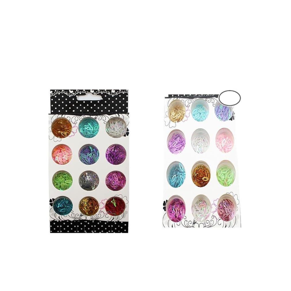 Different Colours Oval Metal Nail Art, Multicolor, 50 g (Pack of 12)-image-25
