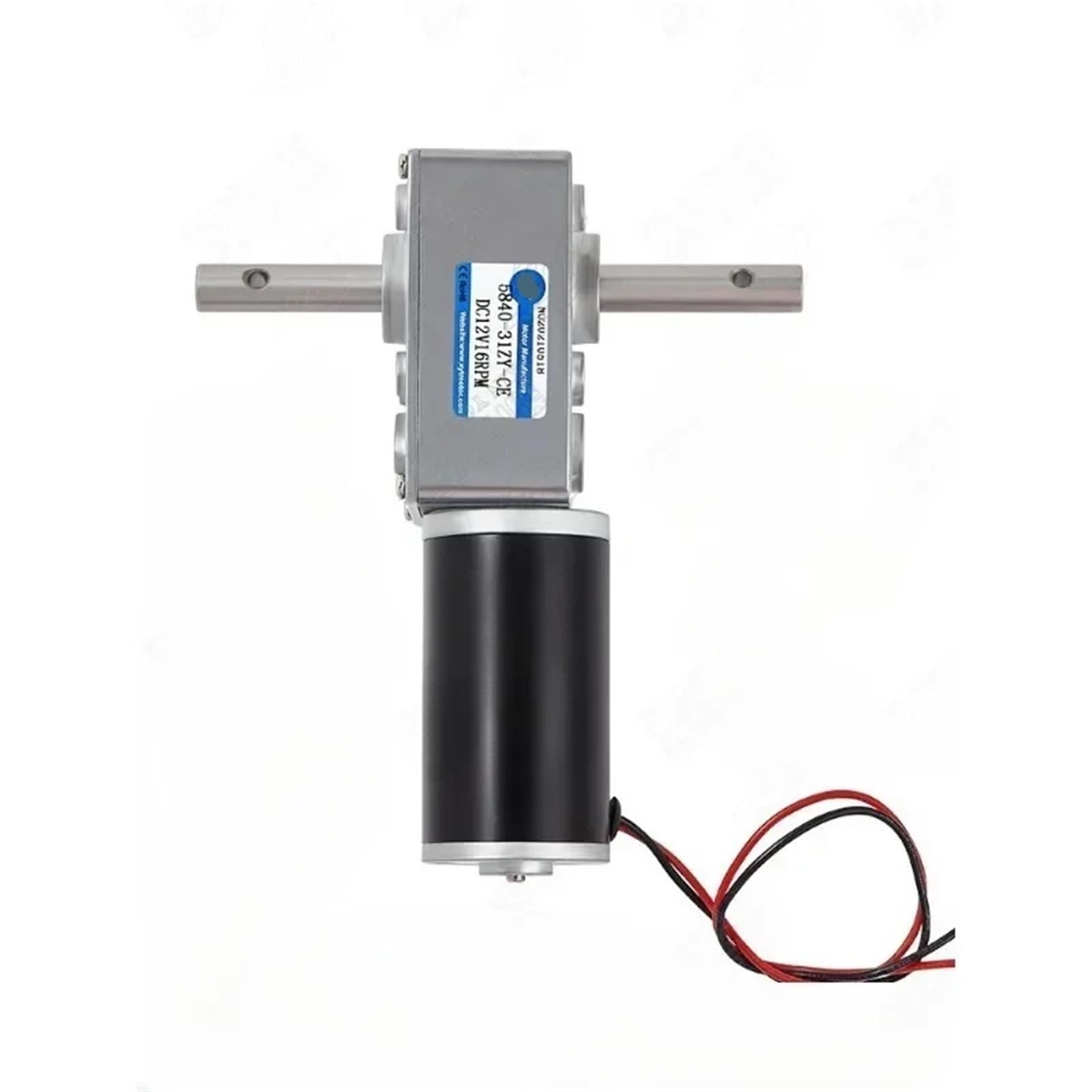 EKFBQBGW 1Pcs 5840-31ZY Worm DC Speed electronic starter 12v24v Self-Locking Gear Two-axis Adjustable Speed electronic starter(12V16 RPM,12V)
