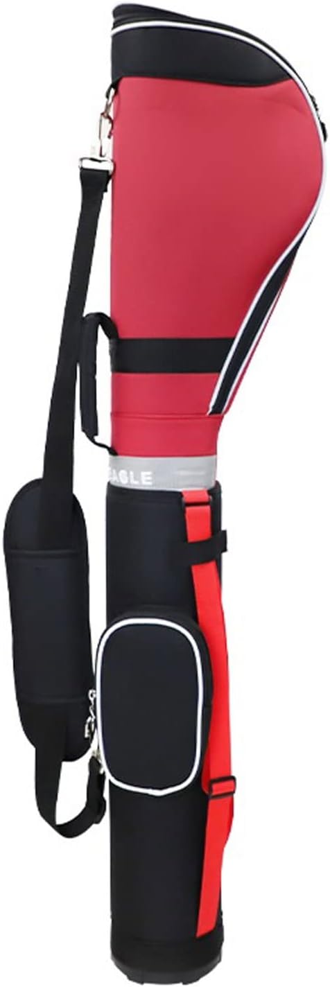Golf Club Bags, Golf Gun Bag Retractable Height Contain Half Set Golf Clubs Nylon Golf Stand Bags Travel Bag (Color : Red)