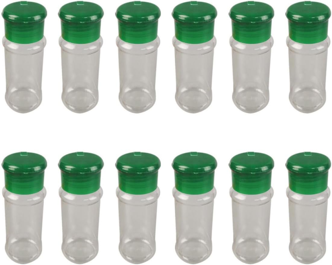 24pcs Plastic Pepper Shakers PET Seasoning Bottle with Rotating Lid