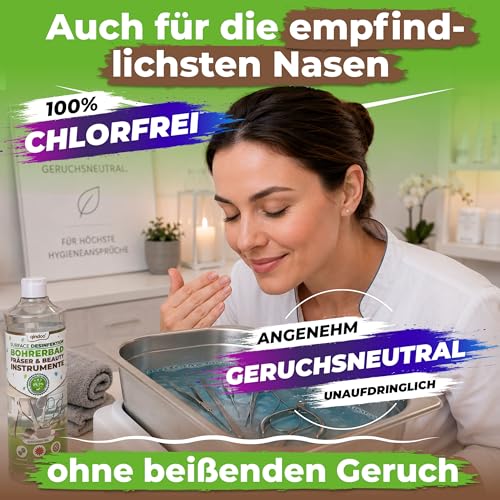 Qindoo Instrumentendesinfektion Bohrerbad Desinfektion Fräser, Fußpflege, Nagelstudio, Friseur, Barber, Dermaroller Kosmetik Instrumente, Ultraschall geeignet