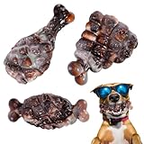YINEYA Indestructible Dog Toys for Aggressive Chewers 3 Pack, Tough Dog Chew Toys for Aggressive Chewers Medium and Large Breeds, Durable Dog Toy to Keep Them Busy, Bacon Flavored