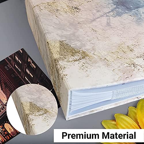 GROSSē 6 x 4 Abstract Marble Swirl Photo Album Memo Slip in Holds 200 Photos