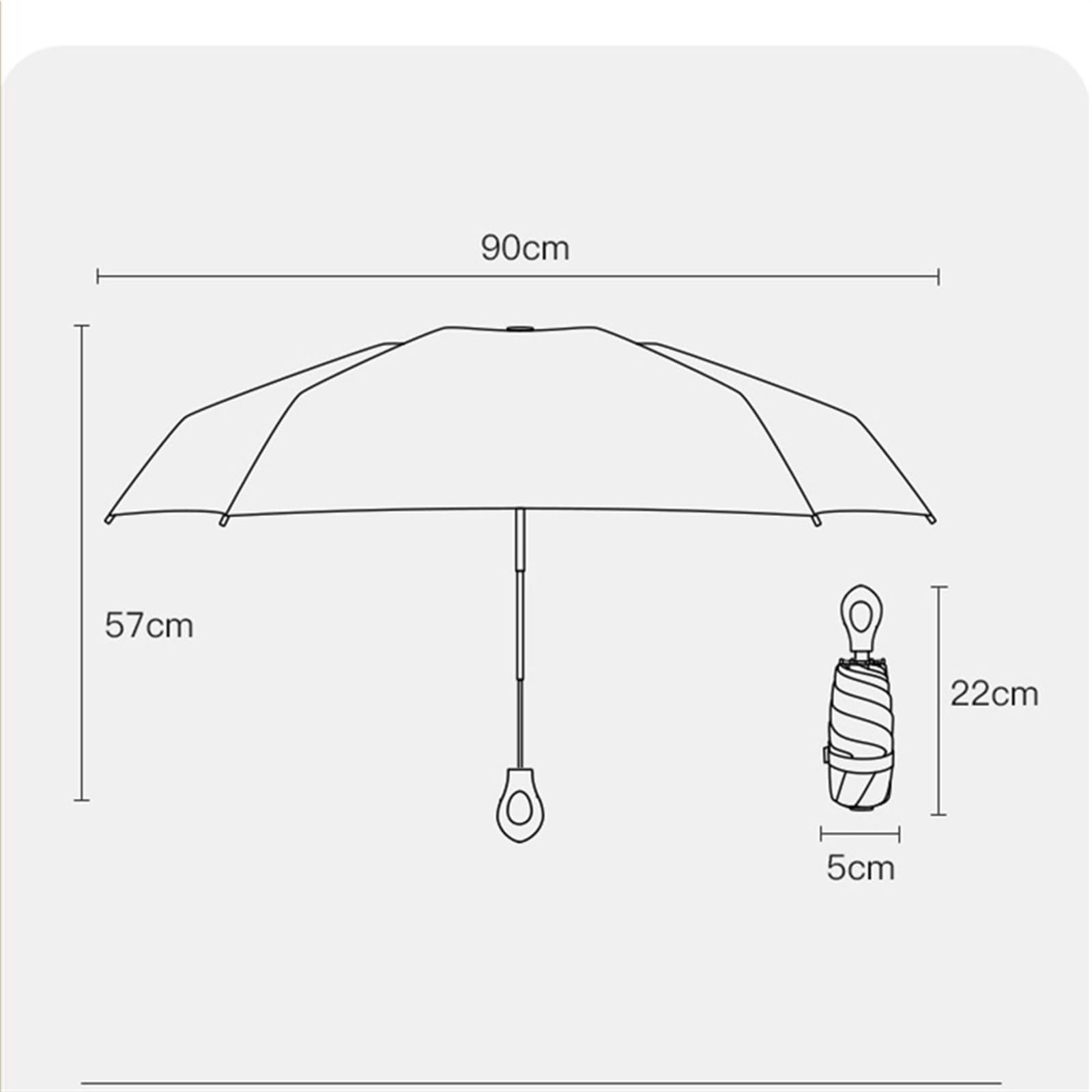 Folding Umbrellas for Women Parasol Sun Windproof Outdoor Small Pocket Umbrella