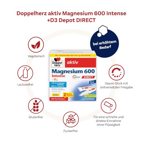 Doppelherz Magnesium 600 Intense + D3 DEPOT DIRECT - mit Zitronen-Geschmack – Ansicht 4