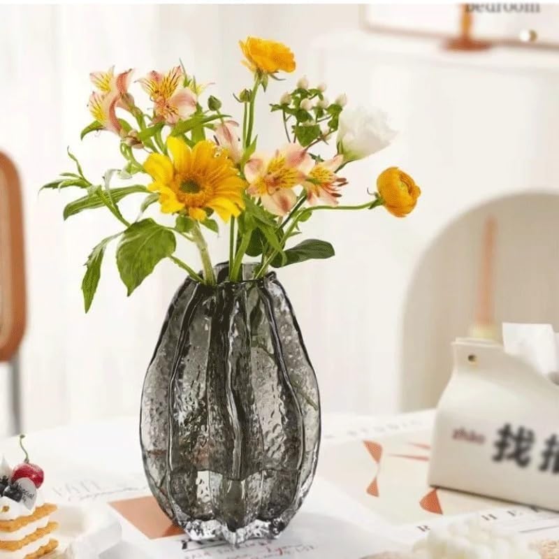 Vase hydroponique forme carambole pour centre de table salon