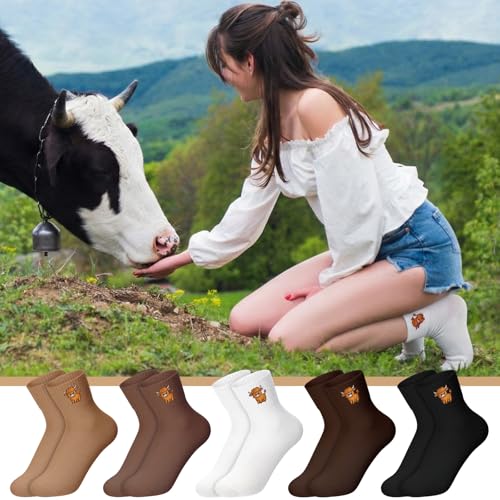 Image of Eurzom 10 Pairs Socks Womens Crew Elastic Ankle Length Cotton Socks Aesthetic Cute Lightweight Low Cut Gifts for Women