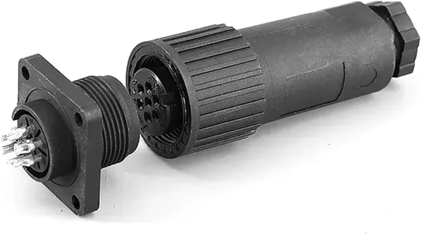 SP-ZH-7P Proportional Valve Aviation Plug Connector 7Pin 4Pin Metal Soldering Hydraulic Valve Plug Connector Scoket with 2M Line(4Pin Metal Plug)