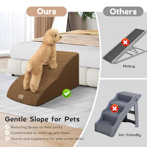 MESTUEL Degraus de Escadas Estendidas para Cães Pequenos, Escadas de Cachorro de 2 Camadas para Sofá