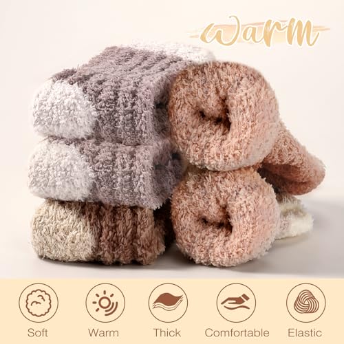 Premillow Fuzzy Socks for Women, Winter Warm & Cozy Fluffy Socks Womens Ultra Soft Sleeping Slipper Sock for Women Gifts4