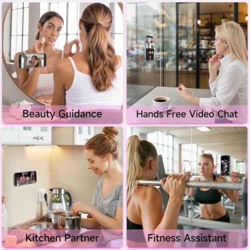 Image of DIZORO Double Sided Suction Phone Sticker,Silicone Grip Suction Phone Case Sticker,Sticky Phone Mount, Reusable Anti-Slip Strong Suction Grip Holder for Selfies & Videos(Pack of 1)(Grey)