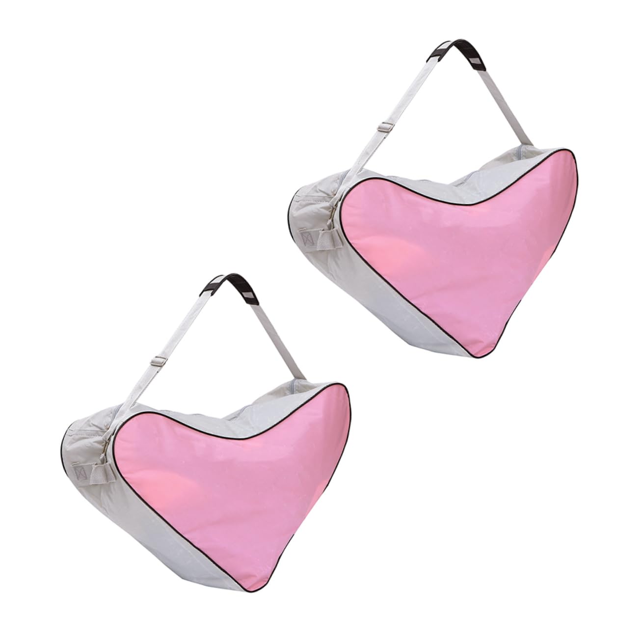 TOYANDONA Borsa per Pattini a Rotelle Triangolare Rosa, 2 Pezzi | Tessuto Oxford, Design Portatile Riutilizzabile, Facile da Pulire per Pattini e Scarpe