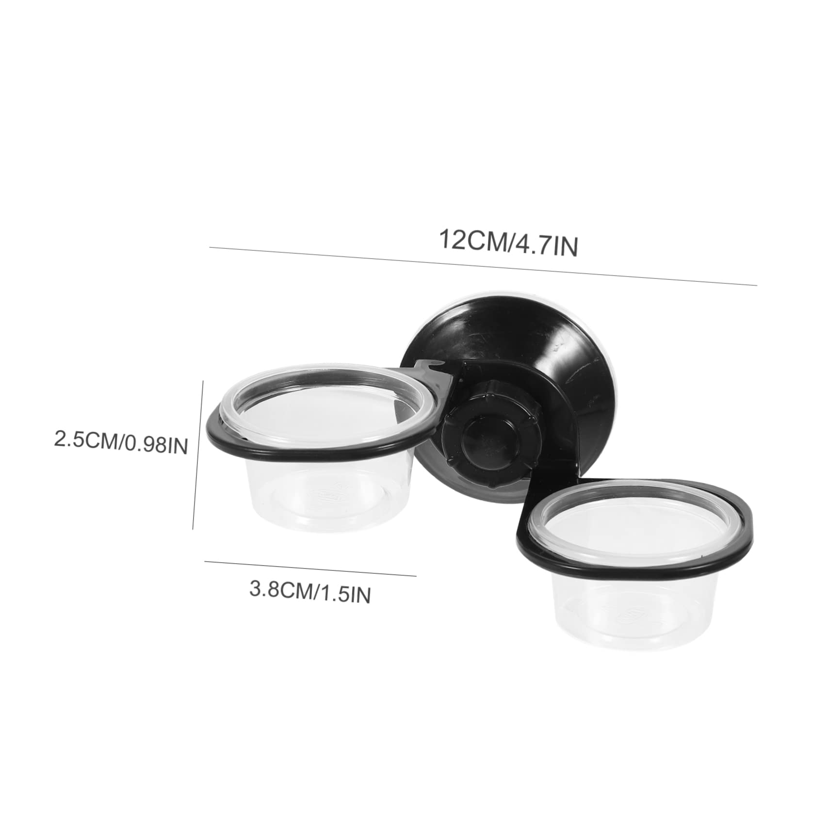 Yardwe 3 Set di Ciotole per Rettili Multifunzione con Base per Cibo E Acqua per Lucertole E Gechi 2 Pezzi*3