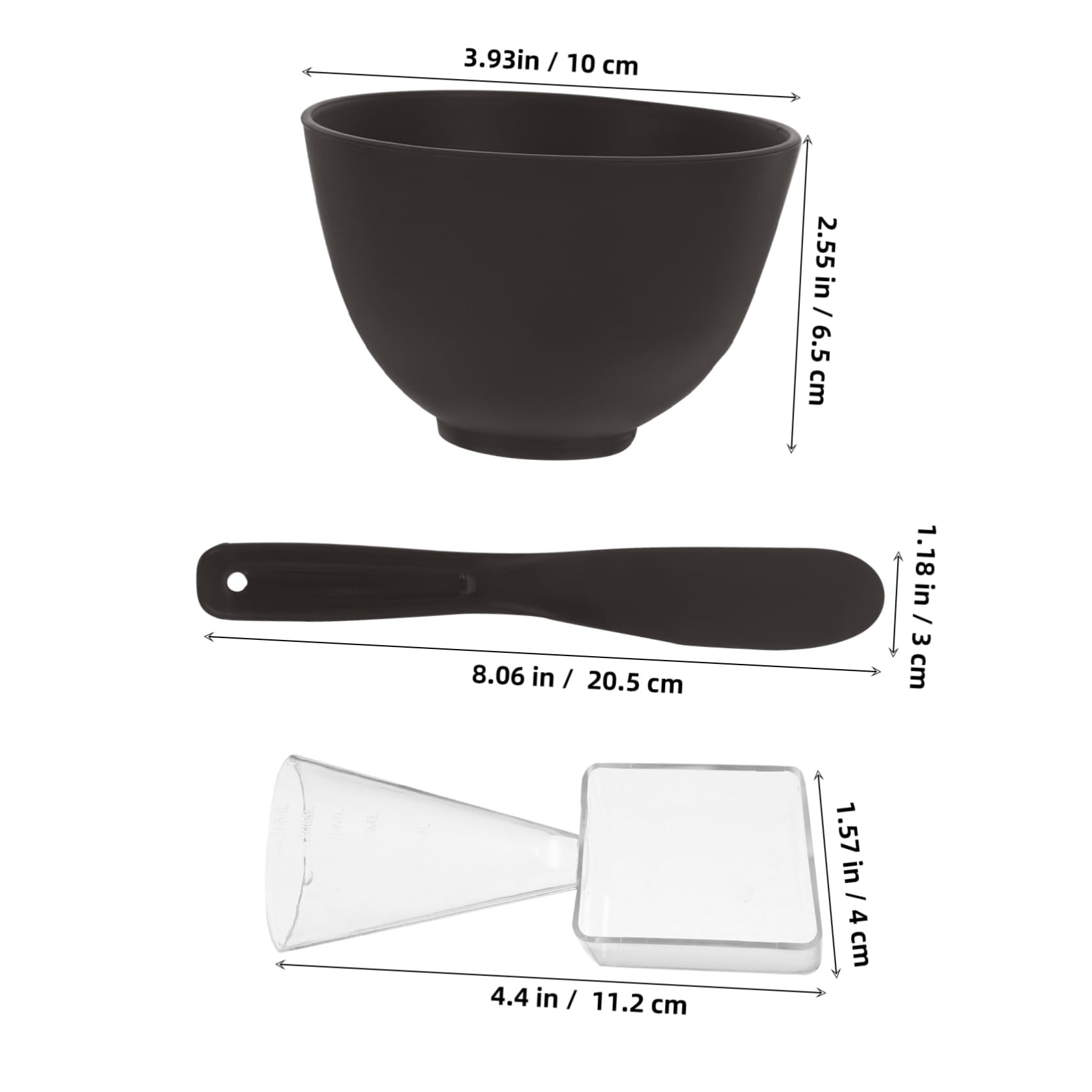 PLAFOPE Portable Facial Mask Mixing Bowl Tool Set Women's Beauty Kit Easy Efficient