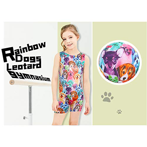 Image of HOZIY Gymnastics Leotards for Girls Unicorn Aurora Rainbow Mermaid Dinosaur Cupcake Sparkle Biketard Toddlers Kids Children