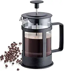 Cafeteira Prensa Francesa 600ML Vidro Aço Inox Alça Resistente – Cafeteira de Vidro com Filtro Prensa para Café e Chá – Design Moderno, Prática, Durável e Fácil de Usar, Ideal para Café Encorpado