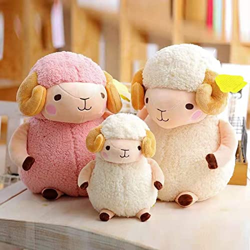 Simpatico Peluche Pecora Giocattolo Bambola Pecora Bianca Abbraccio Cuscino Camera Decor Bambola Animale Di Peluche Bambini/Coppie Regalo Di Natale Rosa 65 cm