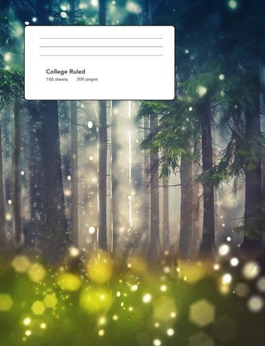 Mystical Forest Wood Land Trees Nature Lover Gifts Composition Notebook