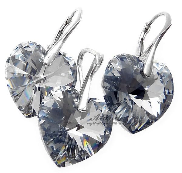 Pendientes con colgante de corazón ARANDE el regalo de joyería de plata ideal