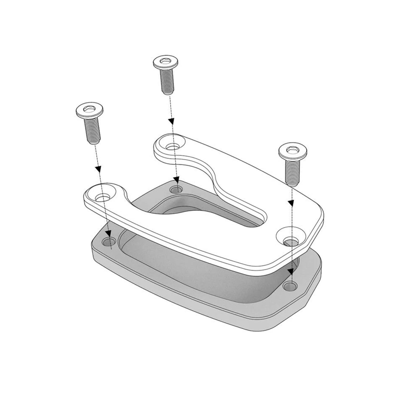 Moto CNC Cavalletto Laterale Del Piede Ingrandire Piastra Di Supporto Pad Estensione Per Vespa GTS300 2023 Gts GTV 300 HPE 2019-2023 Impermeabile(Color1)