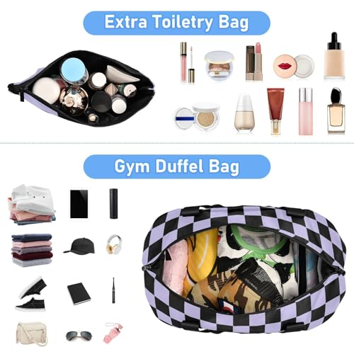 Bolsas de viaje de tablero de ajedrez plegables con correa ajustable cómoda 4