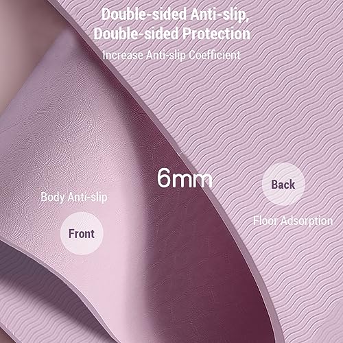 Tapete de yoga,mewmewcat Tapete de ioga dobrável Tapete de pilates TPE dobrável Tapete de treino ant