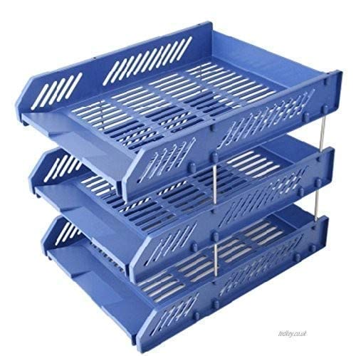 Quickwell 3 Layer Blue File Rack - Image 1