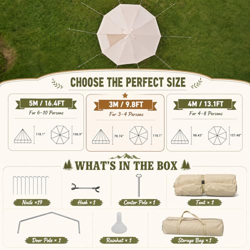 Carpa tipo campana para 4 personas 4 estaciones miniatura 5