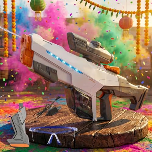 Image of VikriDA Electric Automatic Rechargeable Water Gun Pistol WG-2307 High Pressure Water Blaster for Kids Beach, Pool & Outdoor Summer Toy
