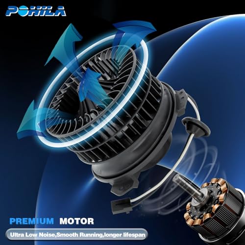 Image of Front HVAC Front Blower Motor w /Fan Compatible with Chrysler Pacifica 2004-2008, Town & Country 2001-2007, Voyager 2001-2003, Dodge Caravan 2001-2007, Grand Caravan 2001-2007, Replace 700070