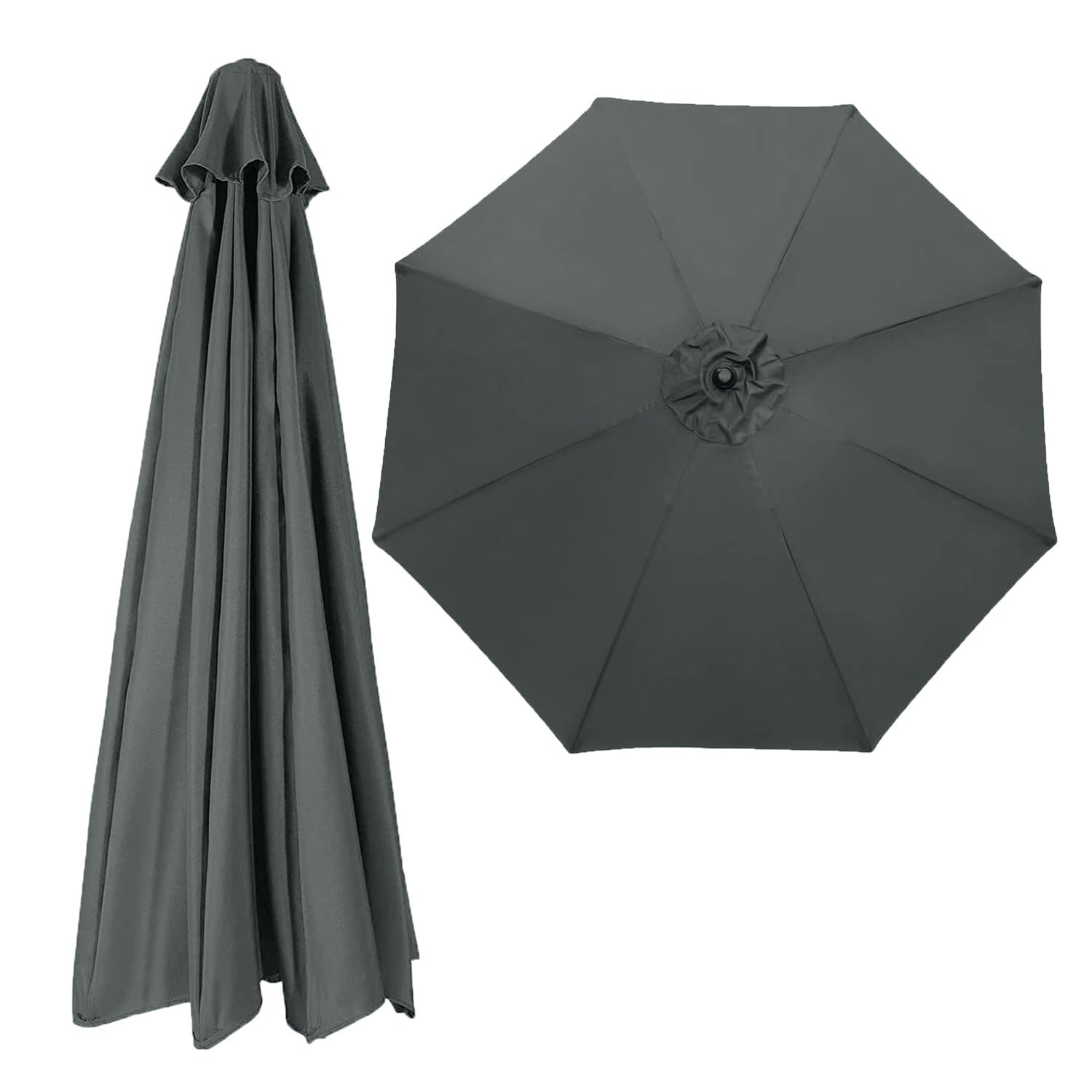 Telo Di Ricambio Per Ombrelloni Per Esterni, 2.7m/3.0m Copertura Di Ricambio Per Baldacchino, Ricambio Telo Per Ombrellone Per Tettoia Ombrellone A 6 Stecche/8 Stecche(Colore:Beige white,Misurare:2m