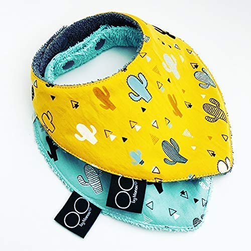 Bavoir Bebe De Naissance Et De Dentition En Eponge Et Coton Motif Cactus Vendu A L Unite Amazon Fr Handmade