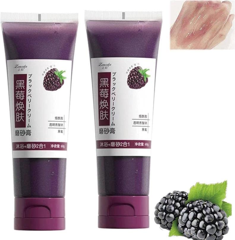 Mayui Japan Juniperberry Byecellu Body Scrub, Organic Body Scrubs Body Bath Scrub Moisturizing (2pcs 60ML)