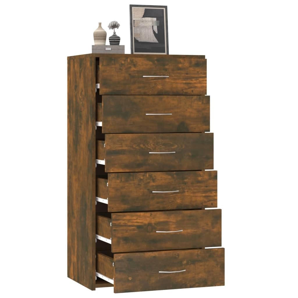 Skraut Home Sideboard Mit Elektrokamin – 227x75x35 Cm, Zement-Optik, Mit Schubladen & Schrank