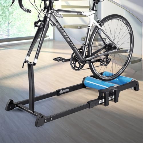 entrenador bicicleta, Entrenadores de bicicleta for hacer ejercicio, rodillos de bicicleta plegables for bicicleta de montaña de 24'-29' y bicicleta de carretera 700C, entrenadores de bicicleta de int