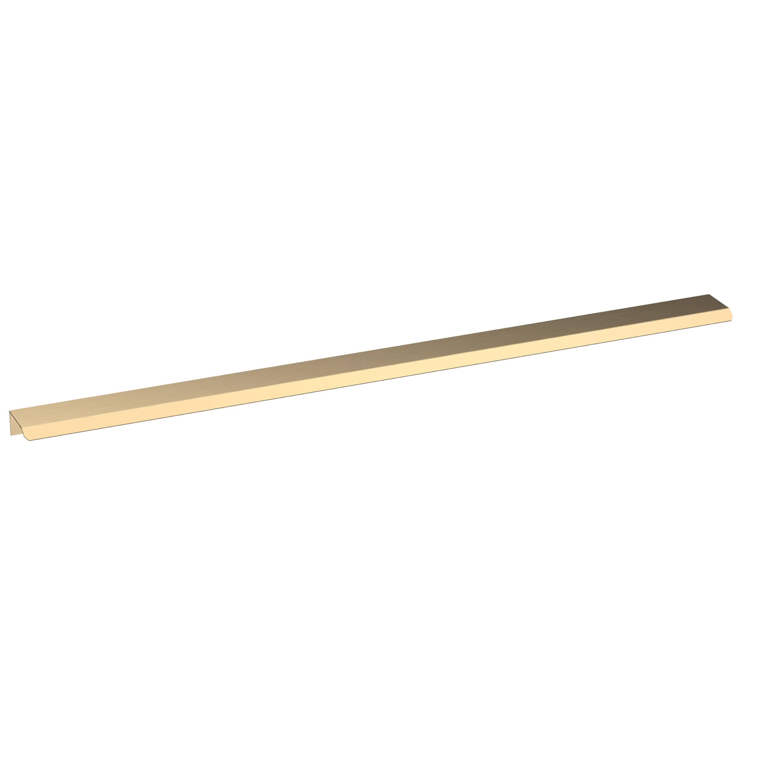 Balterley Brass Finger Pull Kitchen Cupboard Handles, Angled Front Bathroom Cabinet Handles, Door Handle For Bathroom, Cupboard Door Handle - 500 X 36 X 17Mm, 320Mm (Brushed )