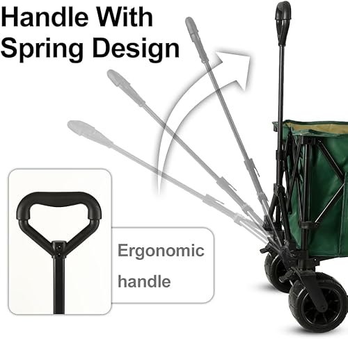 Miniatura 4 de Whitsunday Carrito plegable de gran capacidad, carrito de playa, picnic al aire libre, ruedas todo terreno, carrito de utilidad resistente para